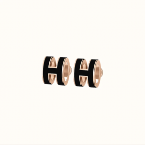 Hermès mini POP H Earring - Black